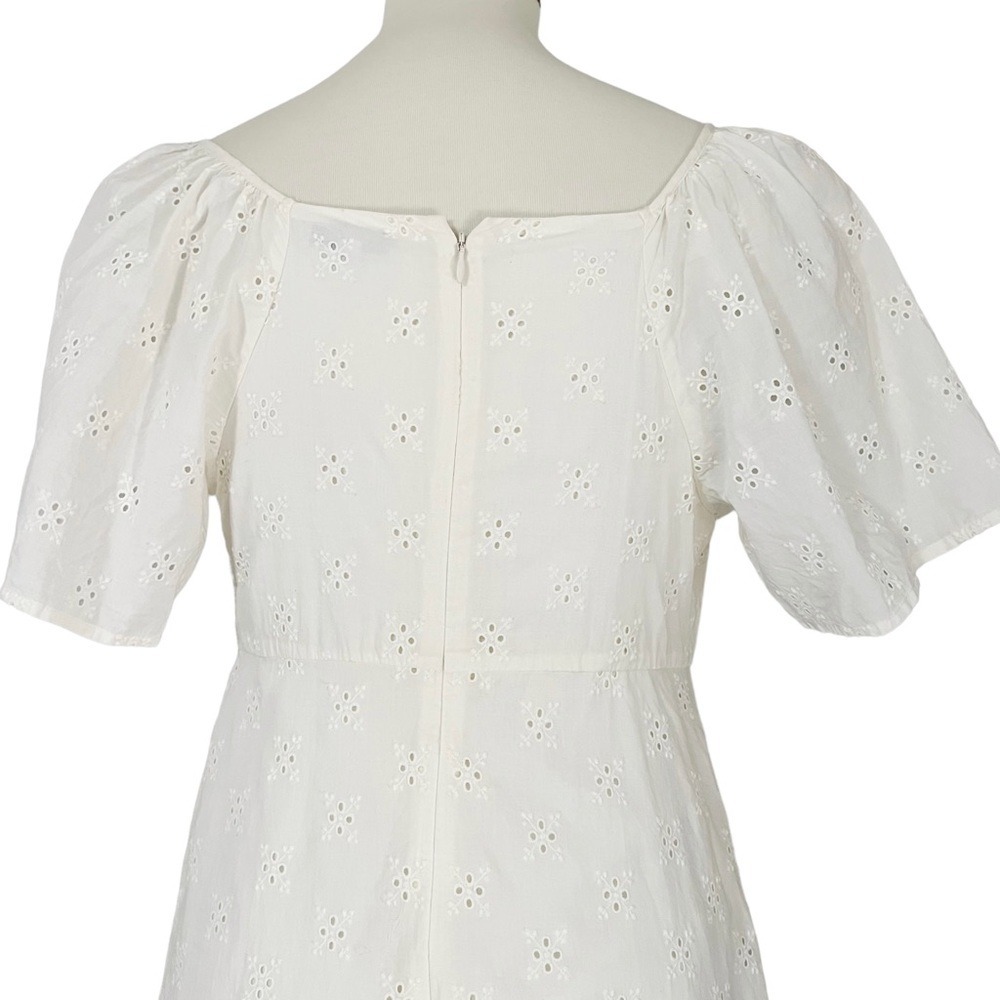 Madewell Eyelet Tie-Front Midi Dress - Picture 9 of 12